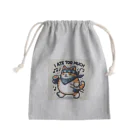 Onkakaka shopのたべねこToo much Mini Drawstring Bag