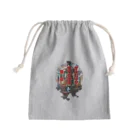 シロクマペンギンの【俳句シリーズ】ガチムチ背中の漢道 Mini Drawstring Bag