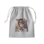 yos-1292583のねこニコばん Mini Drawstring Bag