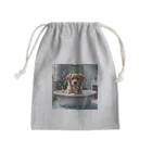 tk_rinbokuの犬の水浴び Mini Drawstring Bag