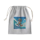 Snow-peaceのサーフィンアライグマの夏の日 Mini Drawstring Bag