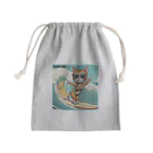 ハワイライフのSURFING猫（女の子バージョン） Mini Drawstring Bag