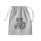 Snow-peaceのエレガントな子犬ドレス Mini Drawstring Bag