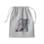 hazukimikanのあおにゃん Mini Drawstring Bag