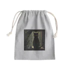 8890の黒猫 Mini Drawstring Bag