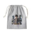 ETOWA_TOWAの未来都市のロボットたち Mini Drawstring Bag