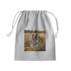 zigerparkのお花畑を駆ける犬 Mini Drawstring Bag