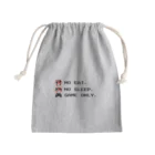 GAME ITEM SHOPのno eat,no sleep,game only Mini Drawstring Bag