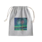 chan-takehaniのオーロラと花火の競演 Mini Drawstring Bag