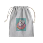 AQUAMETAVERSEの子猫ドーナツ浮輪楽む　　なでしこ1478 Mini Drawstring Bag