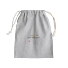 t & fluffyの羊毛フェルト好きさんに贈る I am ニードルフェルター I love ニードルフェルト グッズ Mini Drawstring Bag