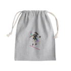 Lily bird（リリーバード）のフルカラー ジャズダンサー 光と英字ロゴ Mini Drawstring Bag