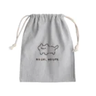 まよはうすのNO CAT, NO LIFE. Mini Drawstring Bag