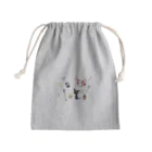 tsubasamoonのRock 天使のひよこちゃんと黒猫ムーン Mini Drawstring Bag