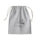 miiyaの三居屋のおひげくるりん猫 Mini Drawstring Bag