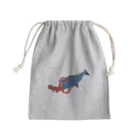 Kinkadesign うみのいきものカワイイShopのマッコウクジラVSダイオウイカ Mini Drawstring Bag