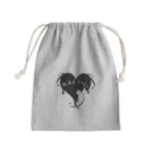 銀子 *[銀猫屋のウラ]*のラズ猫ロゴ　白丸 Mini Drawstring Bag