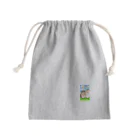 Lily bird（リリーバード）の草原とメンフクロウず（ロゴ入り）② Mini Drawstring Bag