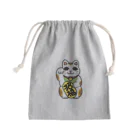 鈴木スクモの招き猫のフクさん巾着袋 Mini Drawstring Bag