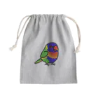 Cody the LovebirdのChubby Bird ゴシキセイガイインコ　ロリキート Mini Drawstring Bag