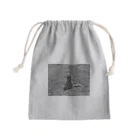 SHIHOのもぐもぐプレーリードッグ モノクロ Mini Drawstring Bag