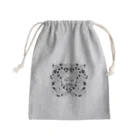 cmd+Qのワンちゃんとお花 Mini Drawstring Bag