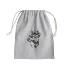 キクヤの踊る　ねこまた　白黒 Mini Drawstring Bag