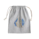 SANKAKU DESIGN STOREの僕らはただの動物。 青 Mini Drawstring Bag