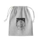 日本橋UPsの支援イラストモノクロver. Mini Drawstring Bag