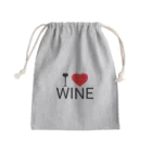 オールドファッションのI LOVE WINE Mini Drawstring Bag