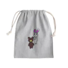 YAG STOREの娘の絵シリーズ～rabbit＆bear～ Mini Drawstring Bag