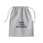 meMEmeのMIND YOUR BUSINESS Mini Drawstring Bag