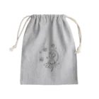 めりこの幸せの花とさる Mini Drawstring Bag