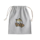 イザワメイのオンラインショップのパンをくわえた犬① Mini Drawstring Bag