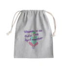 ヨシアキのWoman is as fickle as April weather. Mini Drawstring Bag