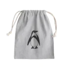 haraco(LILY.)のそっぽむいてるペンギン Mini Drawstring Bag