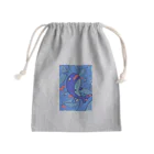 手描きのエトセトラの可愛くないイルカたち Mini Drawstring Bag