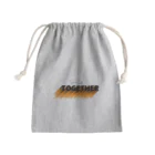 RIRI_designのStand Up Together（スタンド・アップ・トゥゲザー）イエロー オレンジベース Mini Drawstring Bag