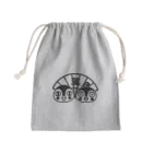 サトウ ヨーコの翼仲良しすずめ（黒プリント） Mini Drawstring Bag