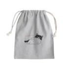 まっちのゆるっと猫の毎日きんちゃく Mini Drawstring Bag