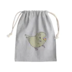 まめるりはことりの可愛いセキセイインコ　おすましちゃん【まめるりはことり】 Mini Drawstring Bag