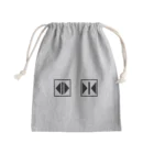 かしわもちのエレベーター　開いたり閉じたり　黒 Mini Drawstring Bag