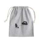 こんぺい工房のバーコード犬のテコの原理シルエット風 Mini Drawstring Bag