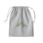 まめるりはことりのセキセイインコ　ちょこんとせきせいんこーず【まめるりはことり】 Mini Drawstring Bag
