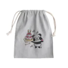 イラスト MONYAAT のkyu13ズレぱんだちゃんのはっぴー Mini Drawstring Bag