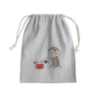 ほぼ動物園のさるとかに Mini Drawstring Bag