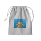 しうの僕クマくん。青い壁Ｖｅｒ． Mini Drawstring Bag