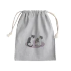 kinako-japanの河原の野良猫ビワとコチャ Mini Drawstring Bag