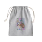 花信風のお店の青い花と女の子 Mini Drawstring Bag