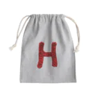 よこまち横町のアルファベット巾着/H Mini Drawstring Bag